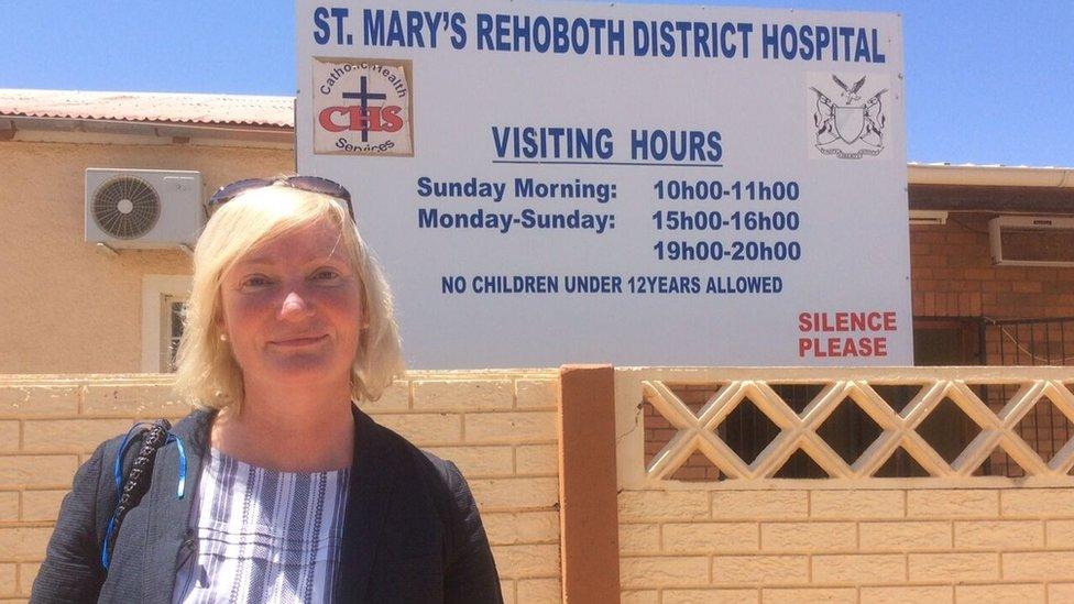 Prof Judith Hall on a fact finding trip to St Mary's Rehoboth District Hospital