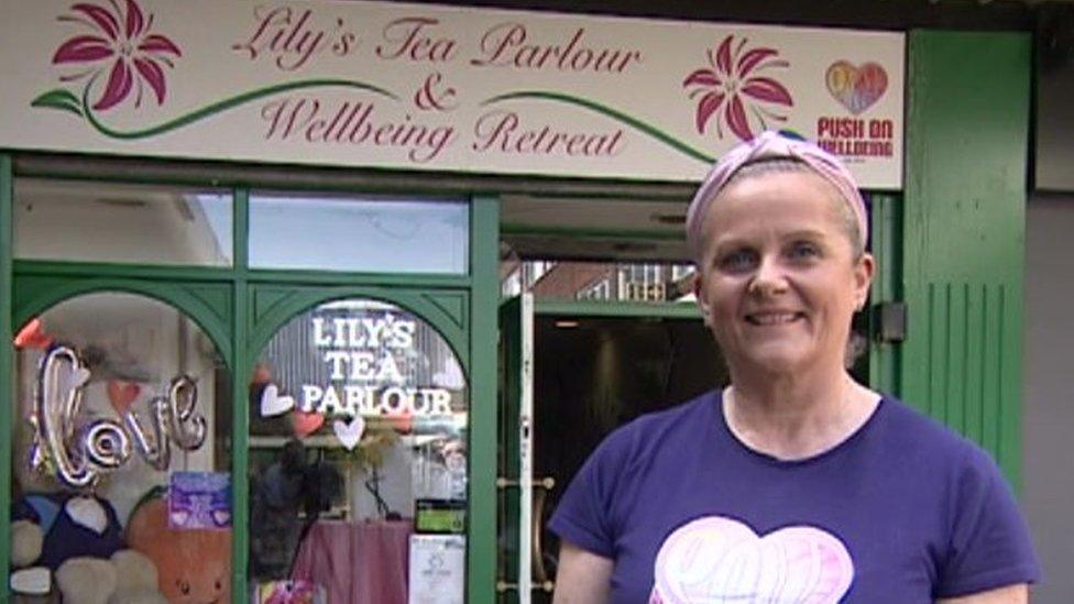 Teresa Farrell in front of Lily's