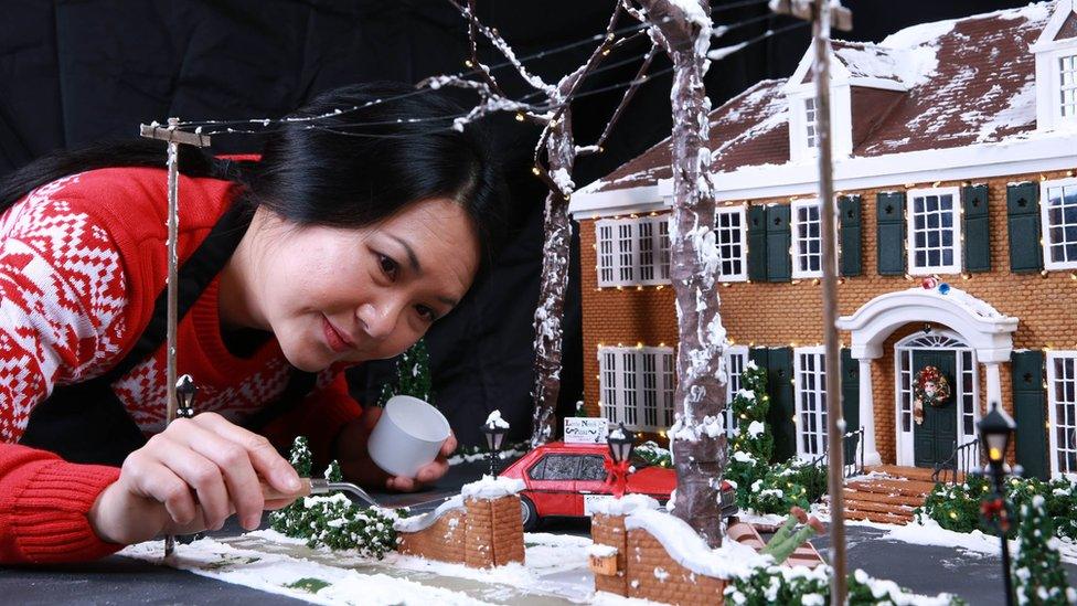 House from home alone made of gingerbread