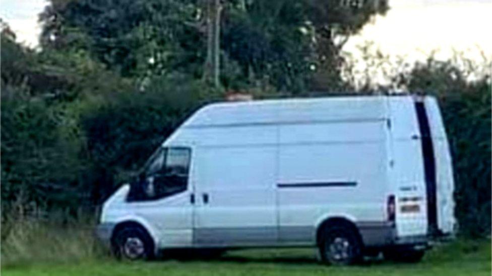 The couple's stolen van