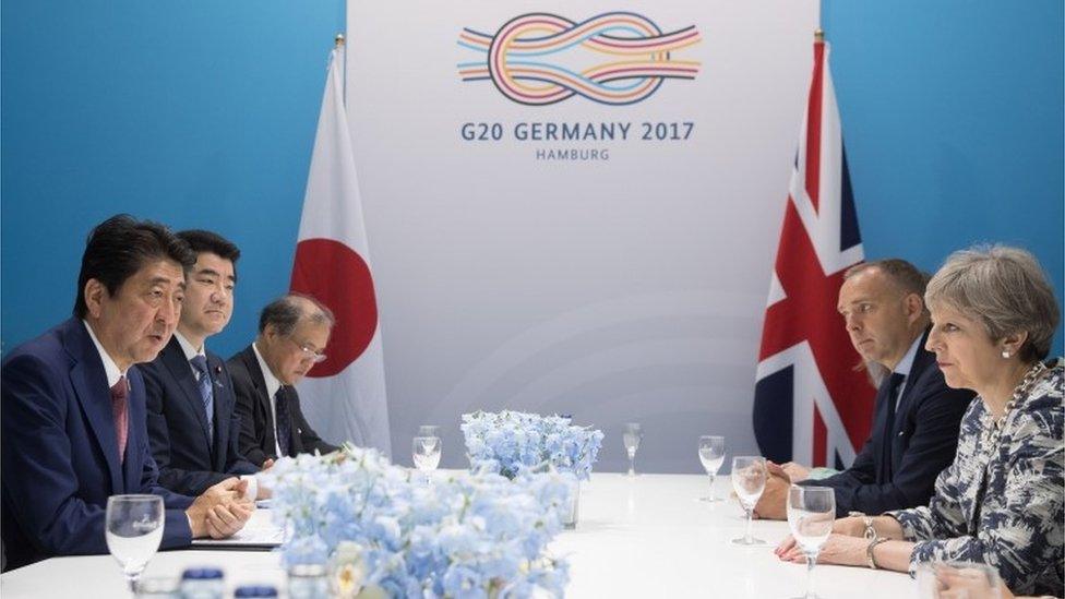 Prime Minister of Japan Shinzo Abe and Prime Minister Theresa May