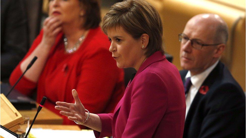 Nicola Sturgeon during FMQs