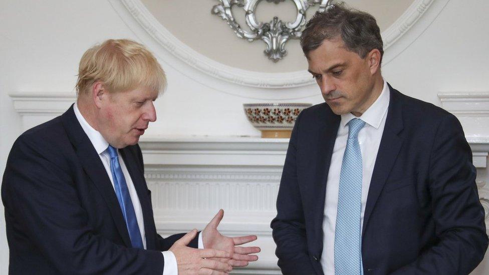 Prime Minister Boris Johnson and former NI Secretary Julian Smith