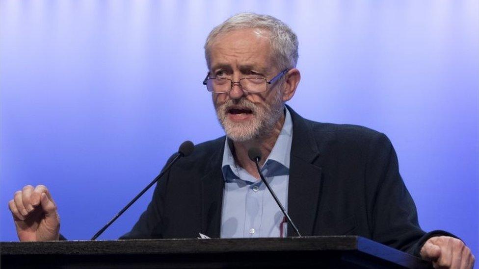 Jeremy Corbyn at the TUC