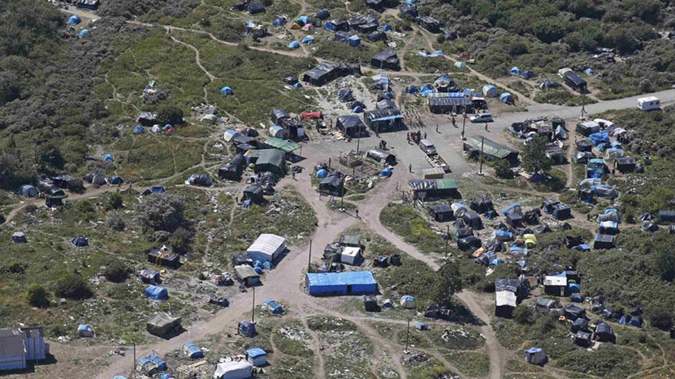 Aerial image of camp in July 2015