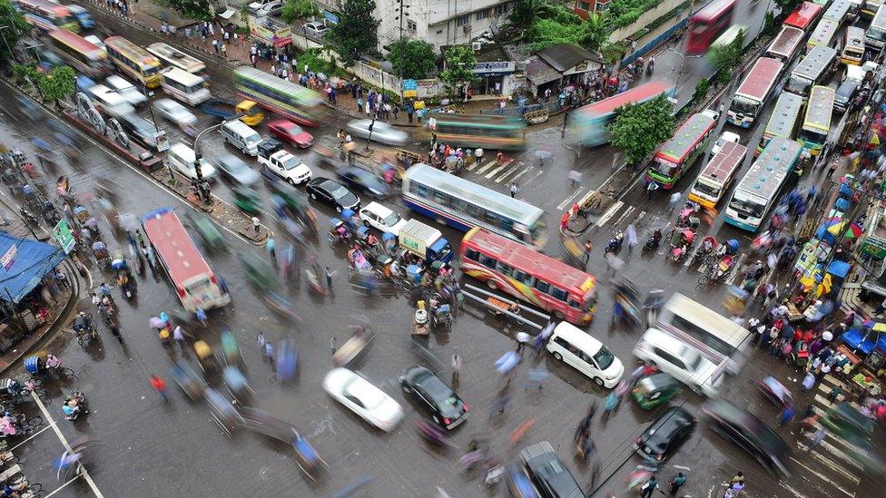 Unplanned urbanisation in Dhaka