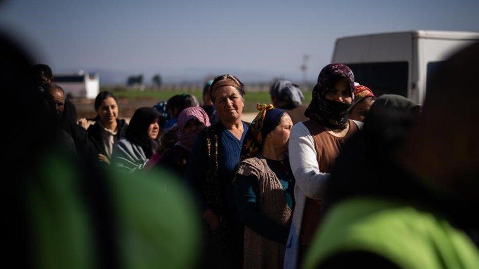 People receiving aid