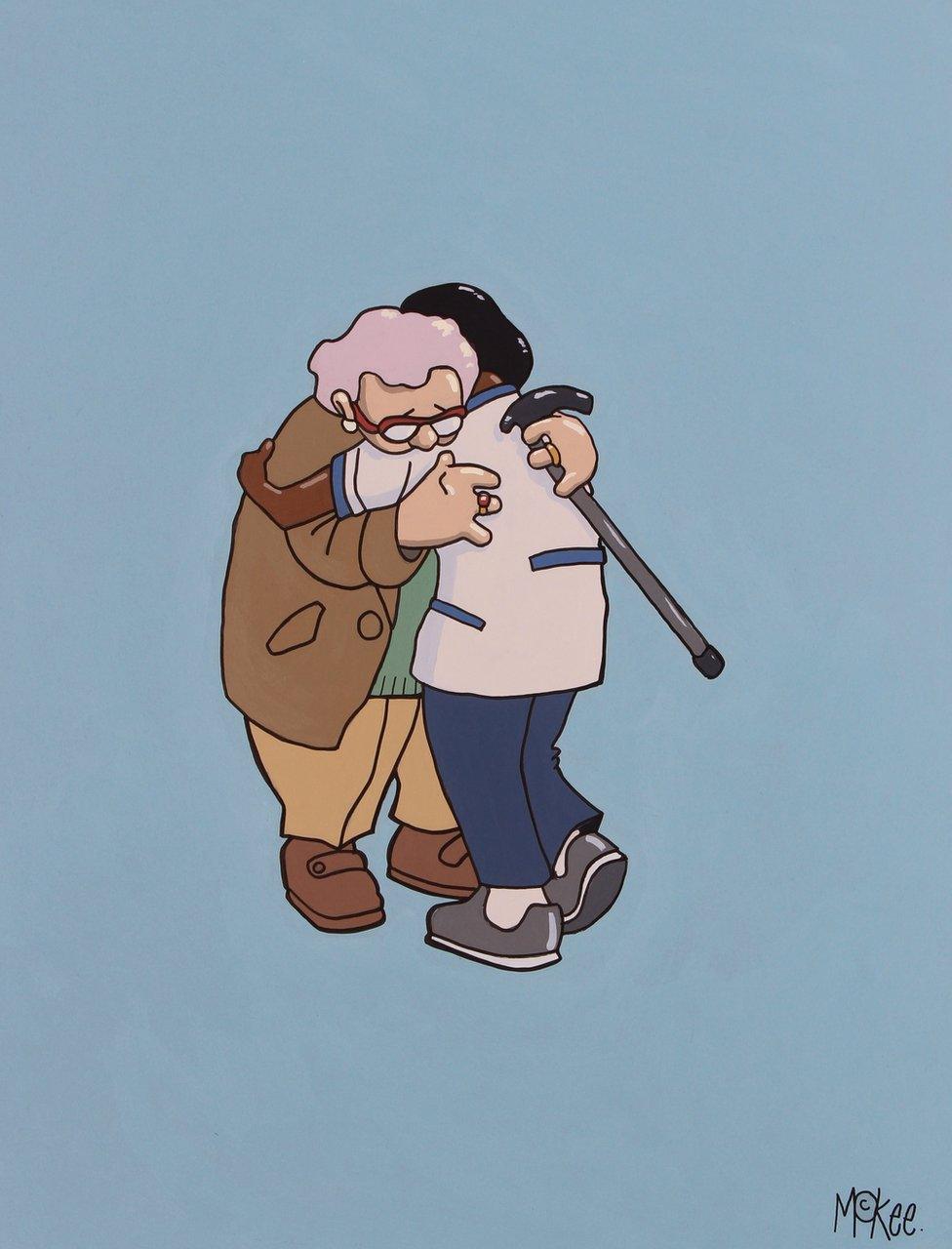 National Hug Service by Pete McKee