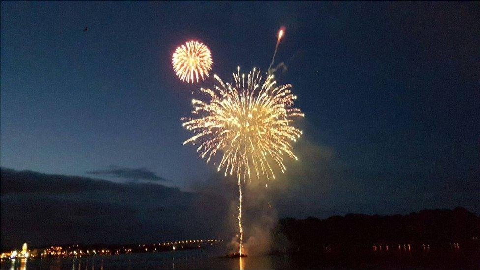 A fireworks display on the River Foyle ended the celebration