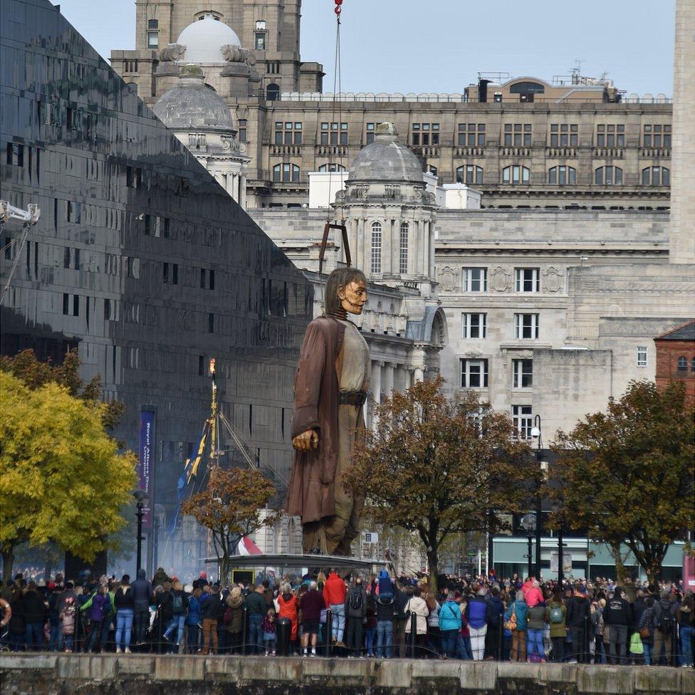 Giant on Liverpool Waterfront