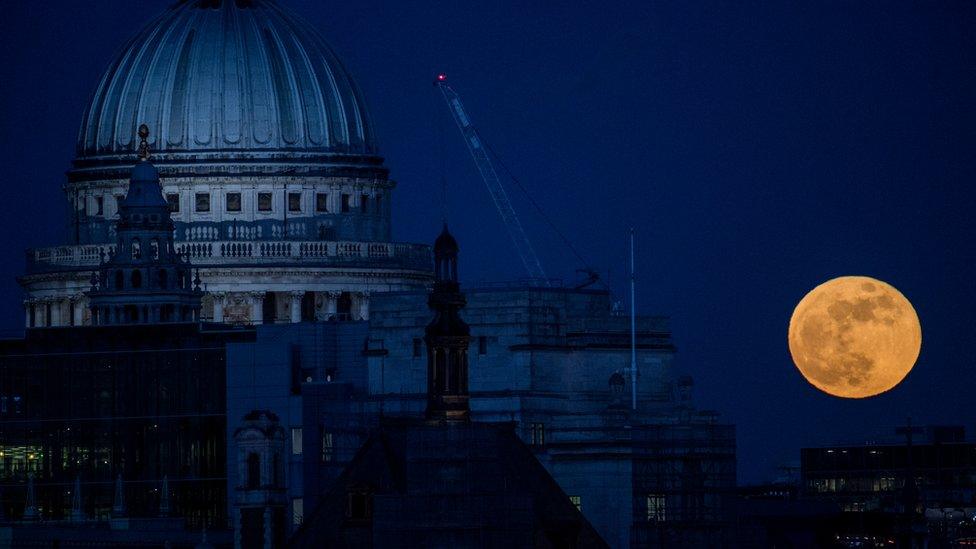 Moon overlooking London