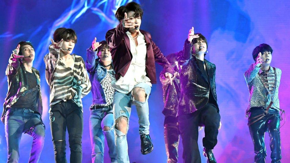 BTS performing