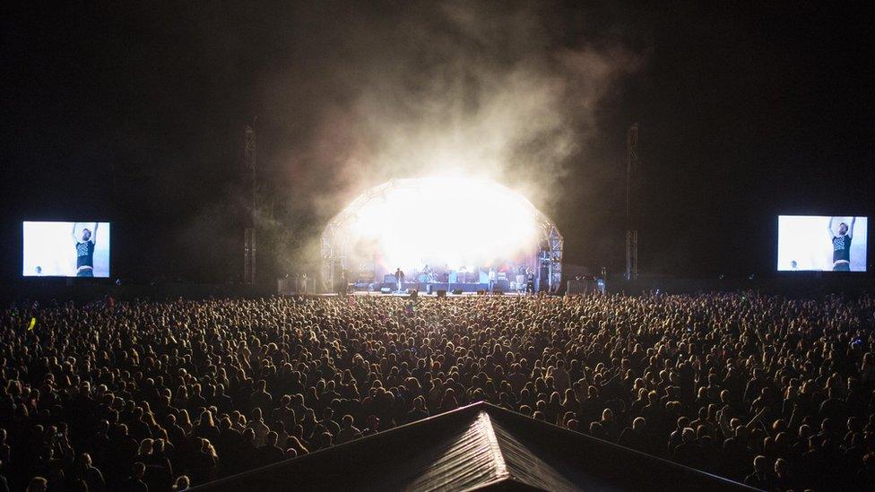 Crowd at music concert