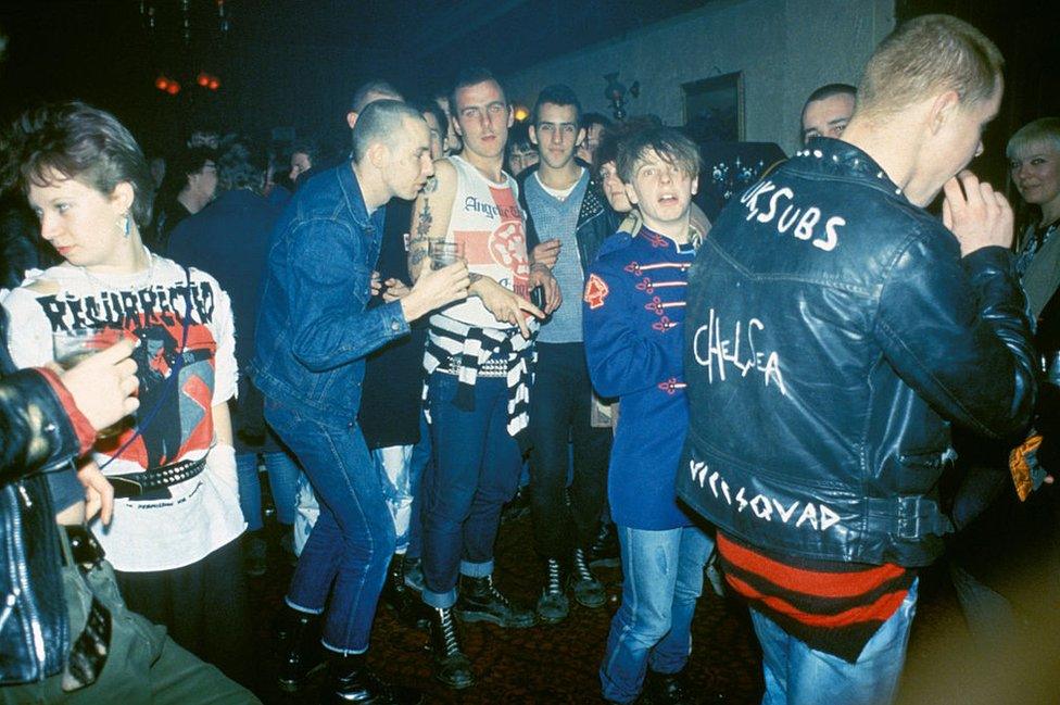 Punks and Skinheads at a GBH Concert, Thursday 17th March 1983.