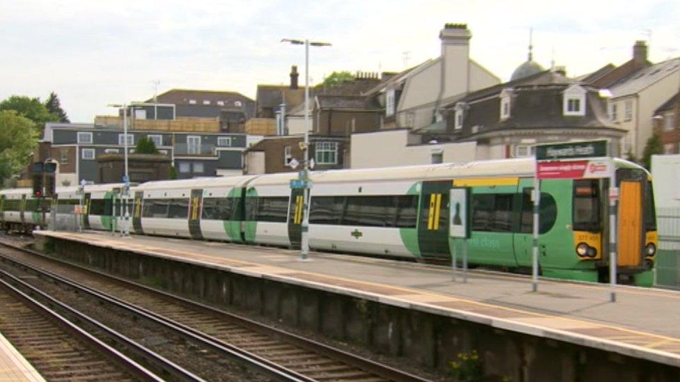 Southern train at Haywards Heath