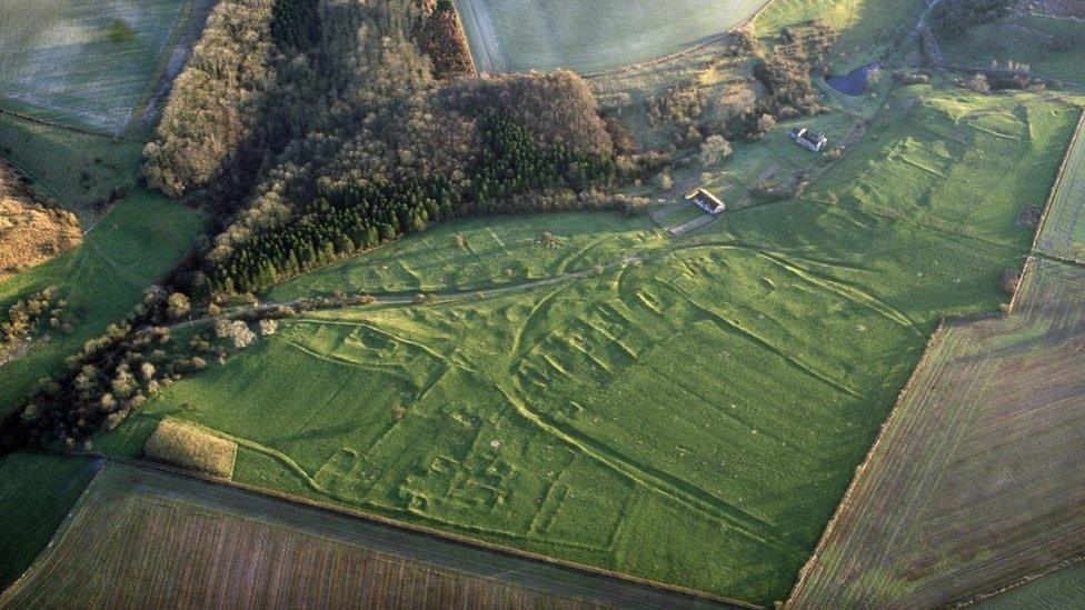 Aerial view of Wharram Percy