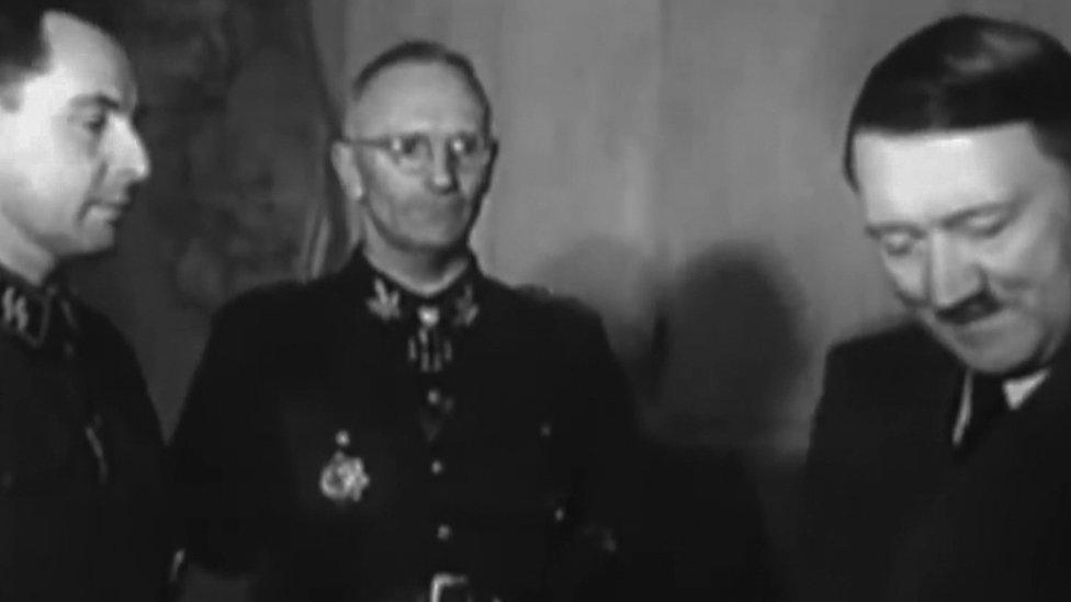 Leon Degrelle with Adolf Hitler