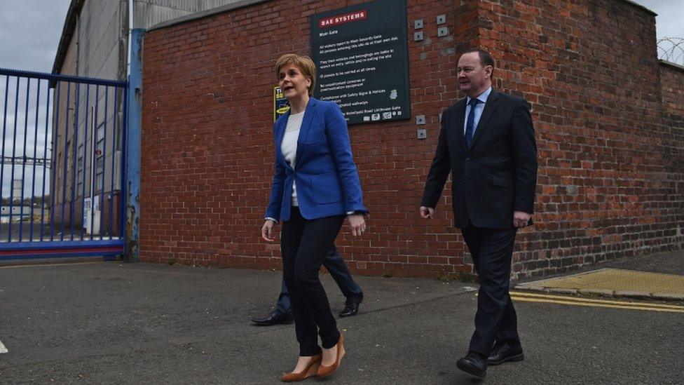 Nicola Sturgeon at Govan shipyard