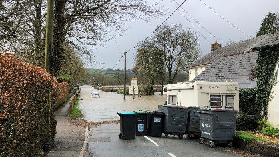 Flooding at Peterston-super-Ely