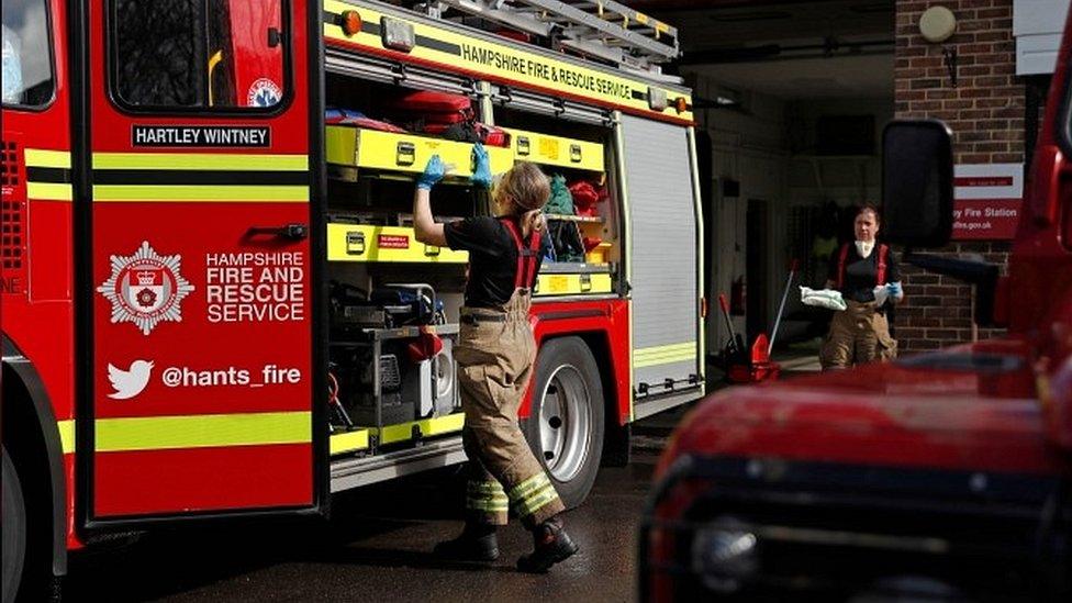 Firefighter cleaning equipment