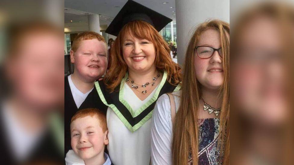 Orla Fitzsimons and three children