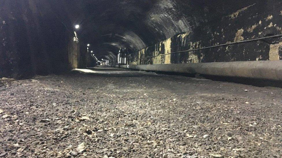 Inside Thurland Street tunnel