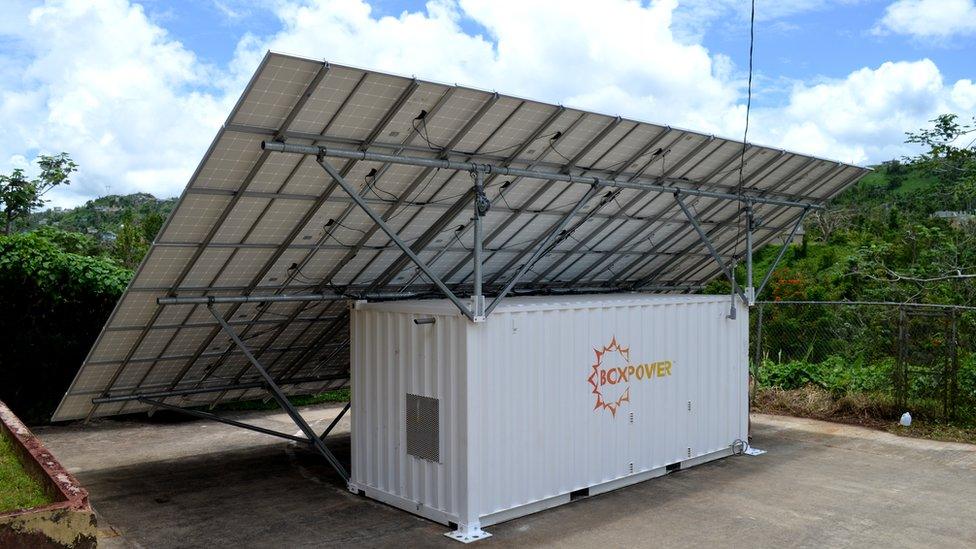 A BoxPower solar array in Puerto Rico