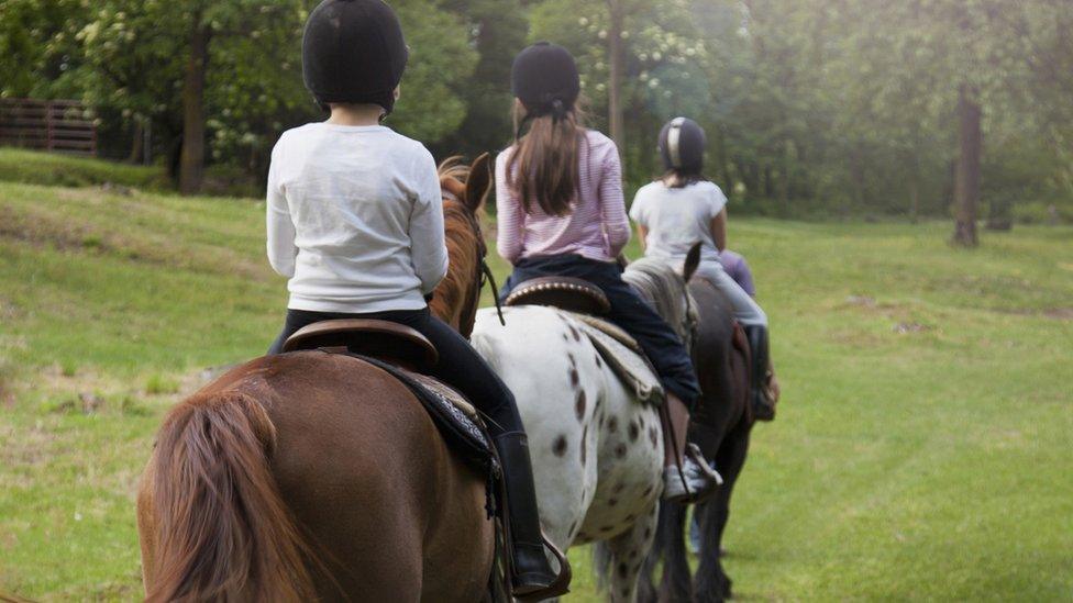 Children on horses