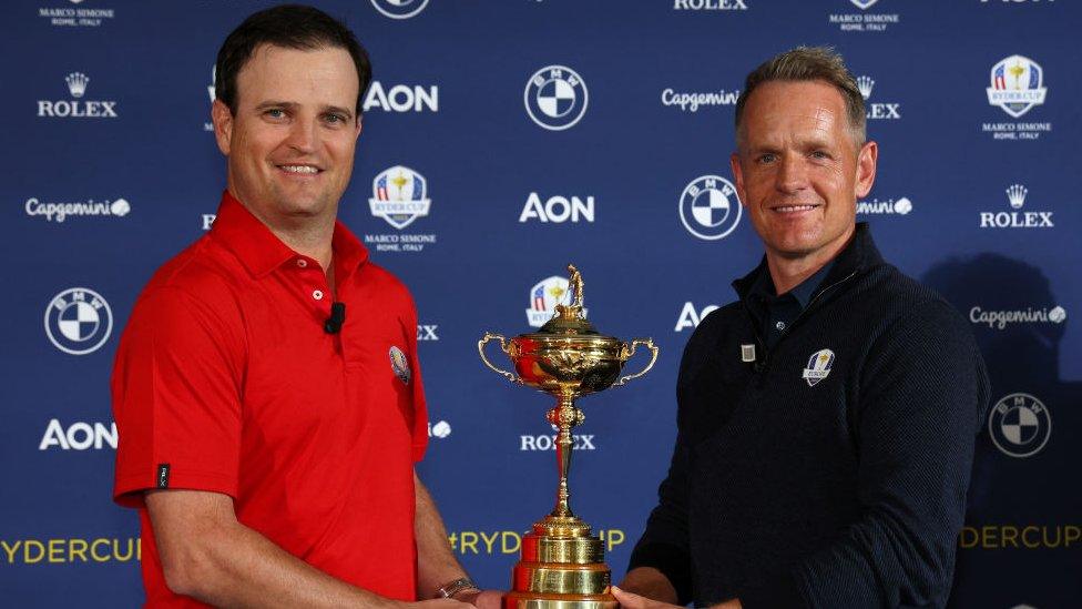 Zach Johnson and Luke Donald with the Ryder Cup