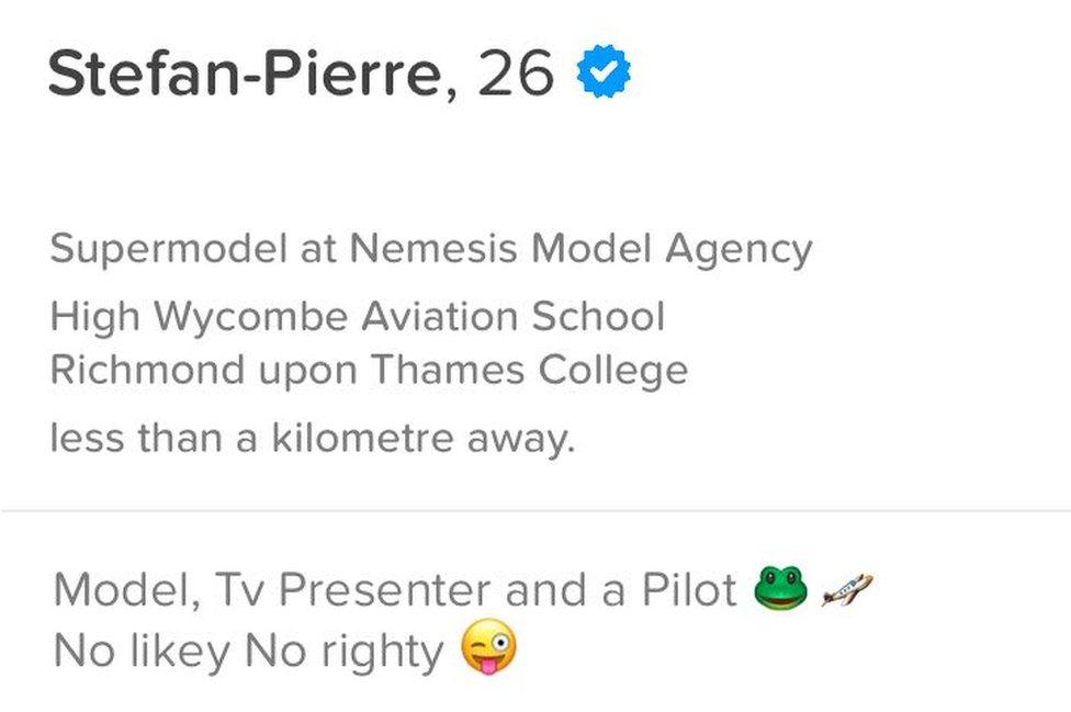 Stefan's bio describes him as a "model, TV presenter and a pilot"