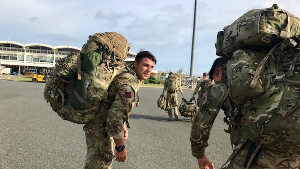 UK troops in Tortola