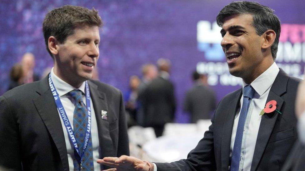 Mr Altman met British Prime Minister Rishi Sunak at the AI Safety Summit in November