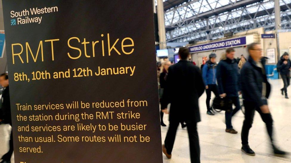 RMT strike sign