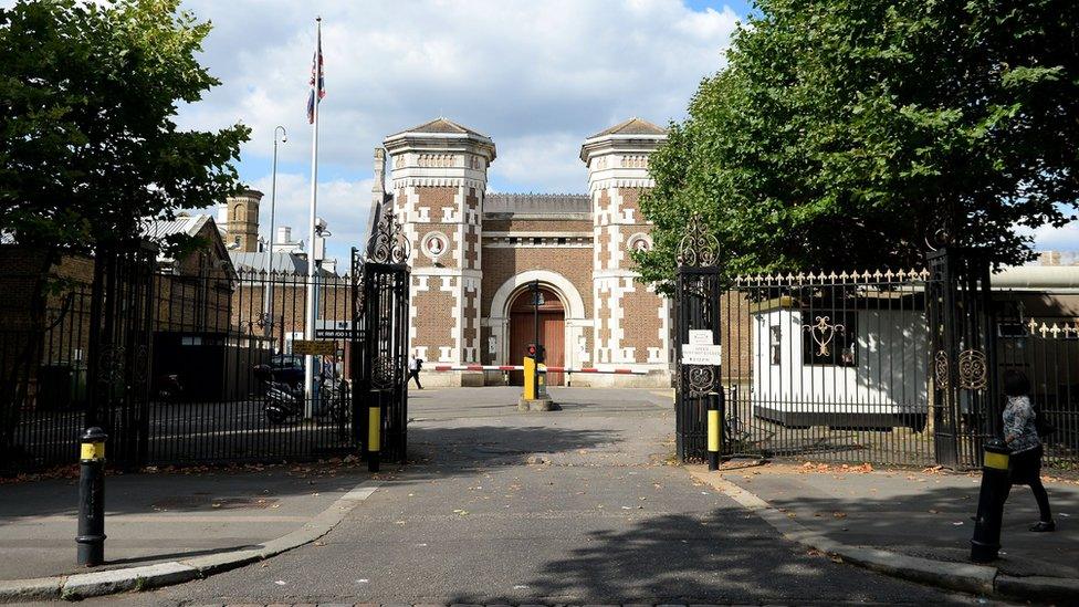 Main entrance of HMP Wormwood Scrubs in Hammersmith