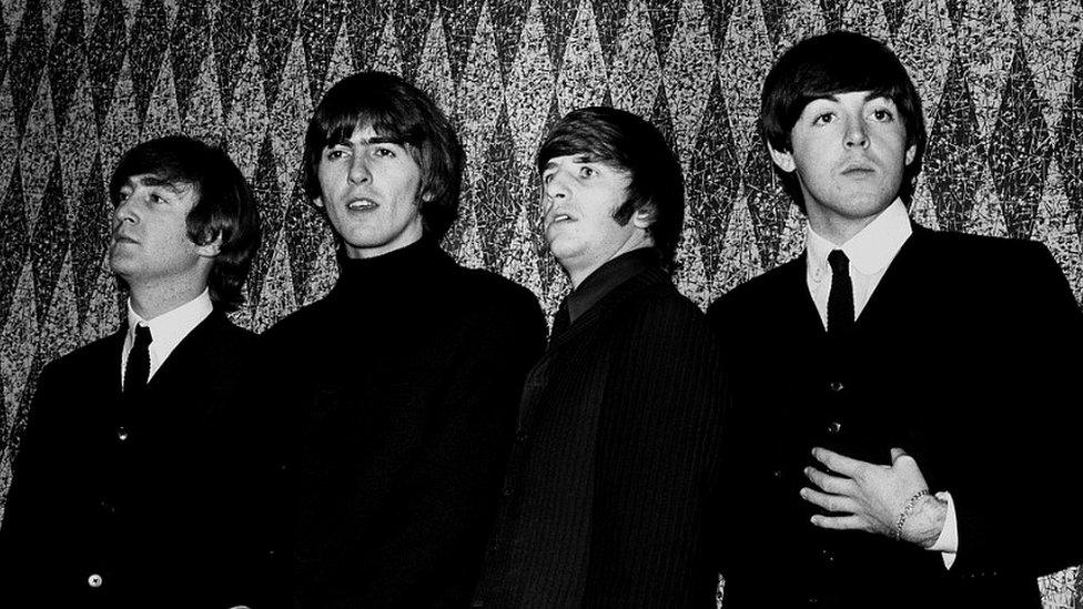 The Beatles - (Left to right) John Lennon, George Harrison, Ringo Starr and Paul McCartney, at a press conference before a show in Gaumont, Kilburn