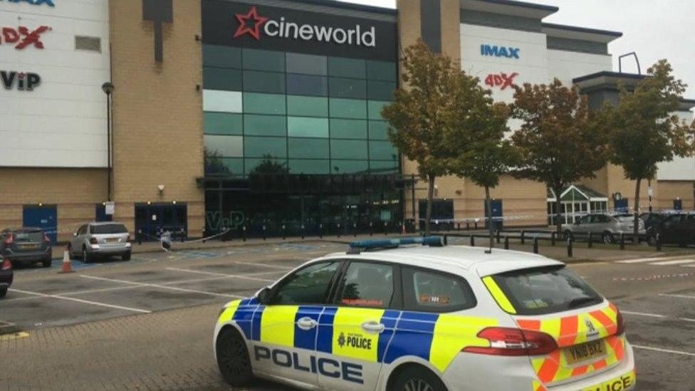 Police car at Cineworld Sheffield