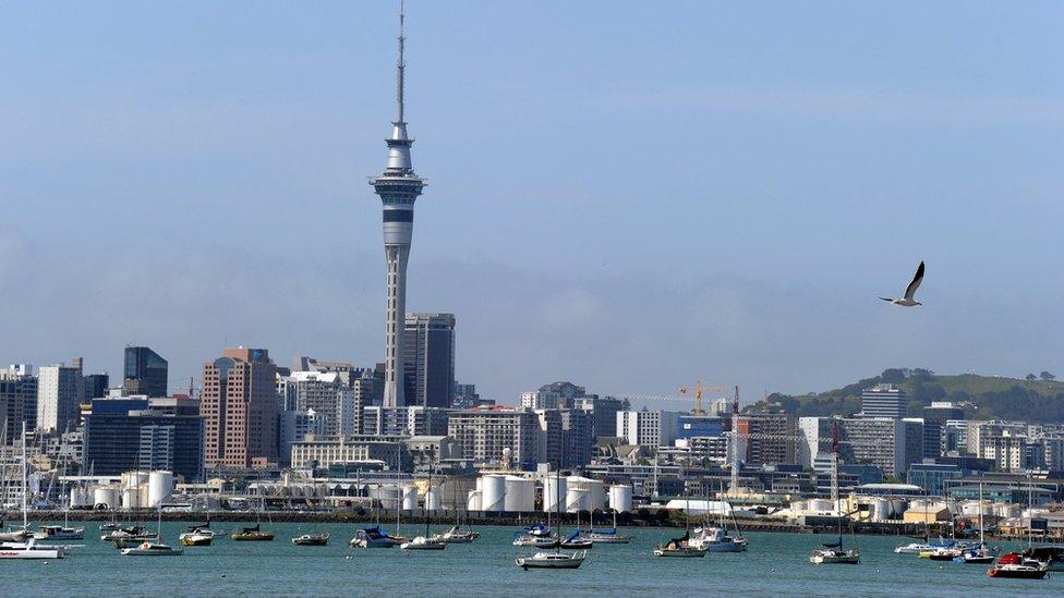 Skyline photo of the city of Auckland