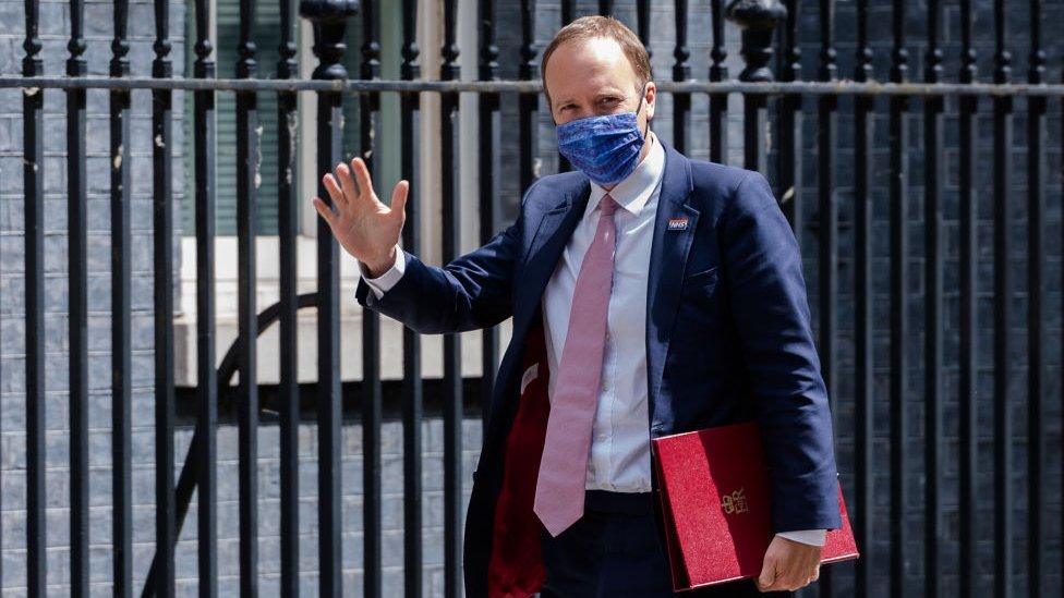 Matt Hancock when he was health secretary arriving in Downing Street in June, 2021.