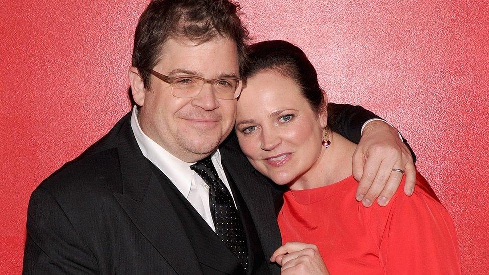 Comedian Patton Oswalt with his late wife Michelle McNamara in 2011