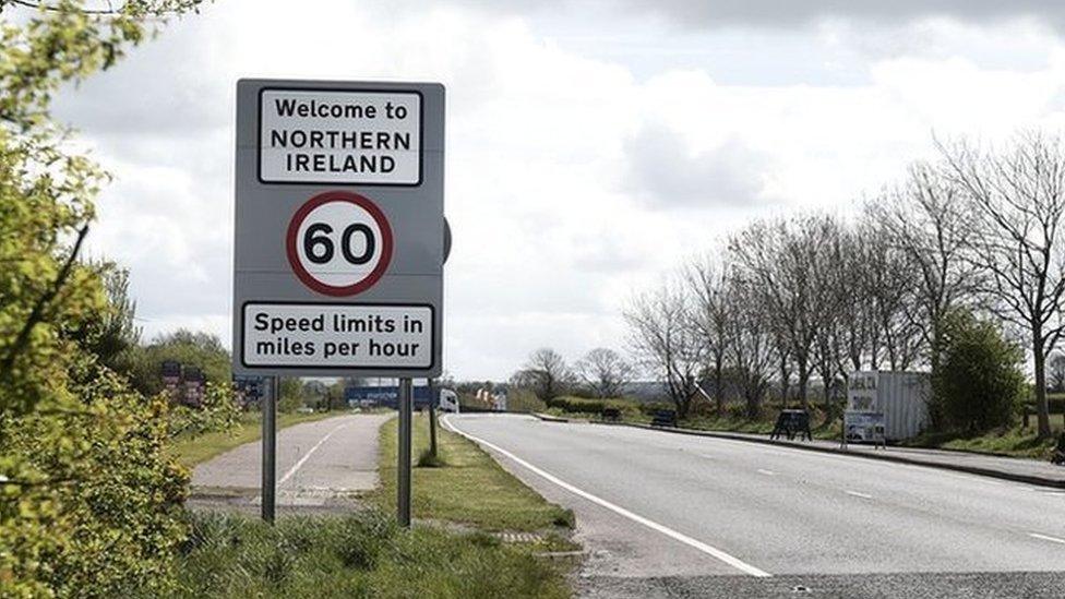 A Northern Ireland border sign