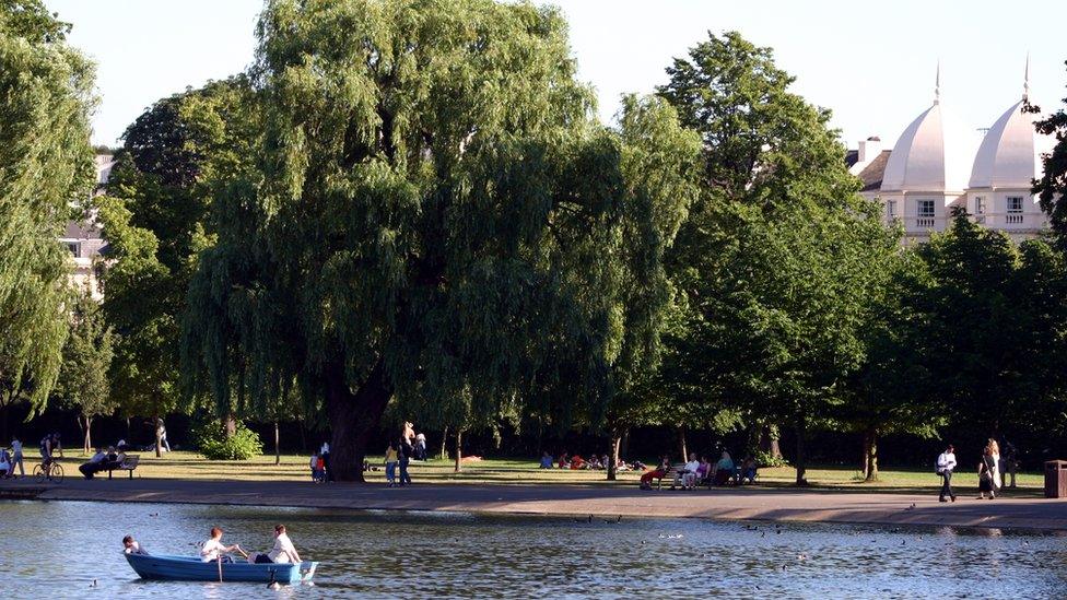 Boating lake in Regent's Park