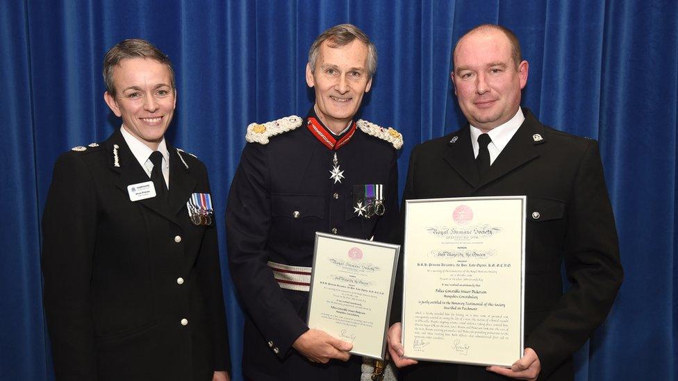 PC Stuart Dickerson (right)