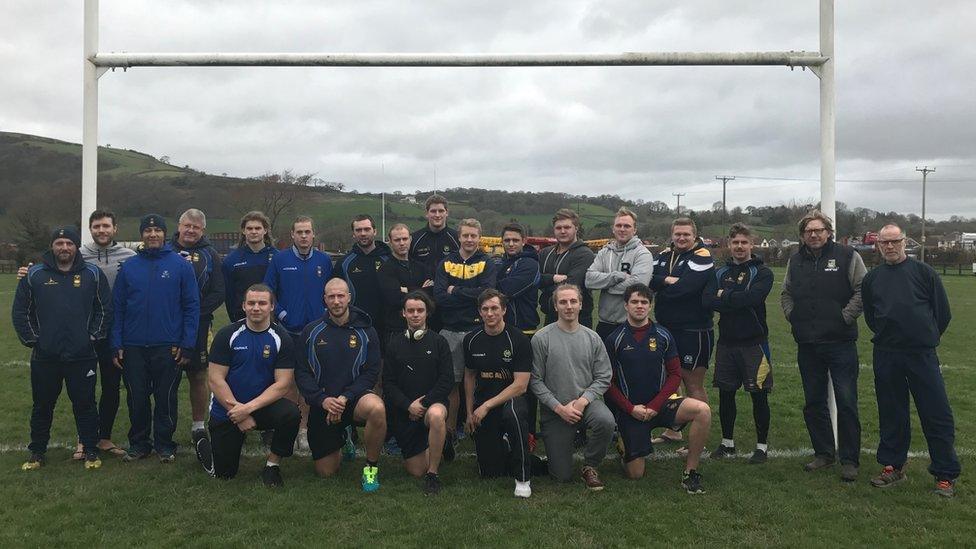 Swedish rugby team at Nantgaredig RFC