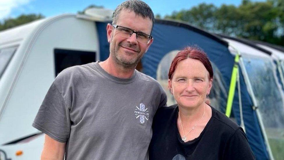 Gordon and Seonaide Barclay from Saltcoats, on holiday in Pitlochry