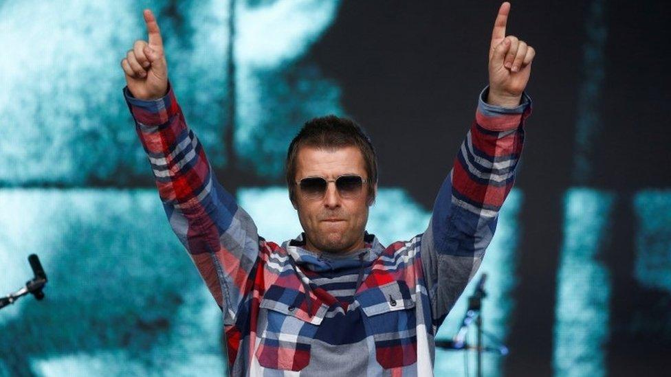 Liam Gallagher on stage