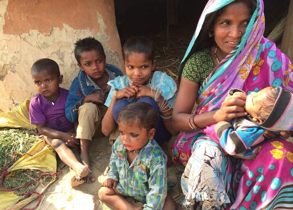 Sarvesha Devi with her children