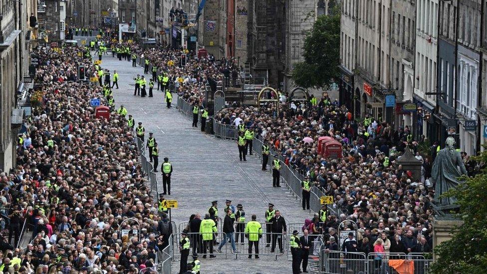 Crowds on the Royal Mile