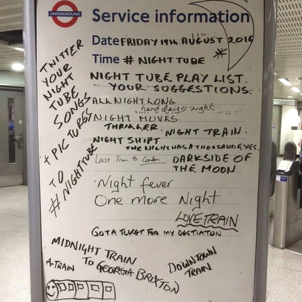 Tube sign