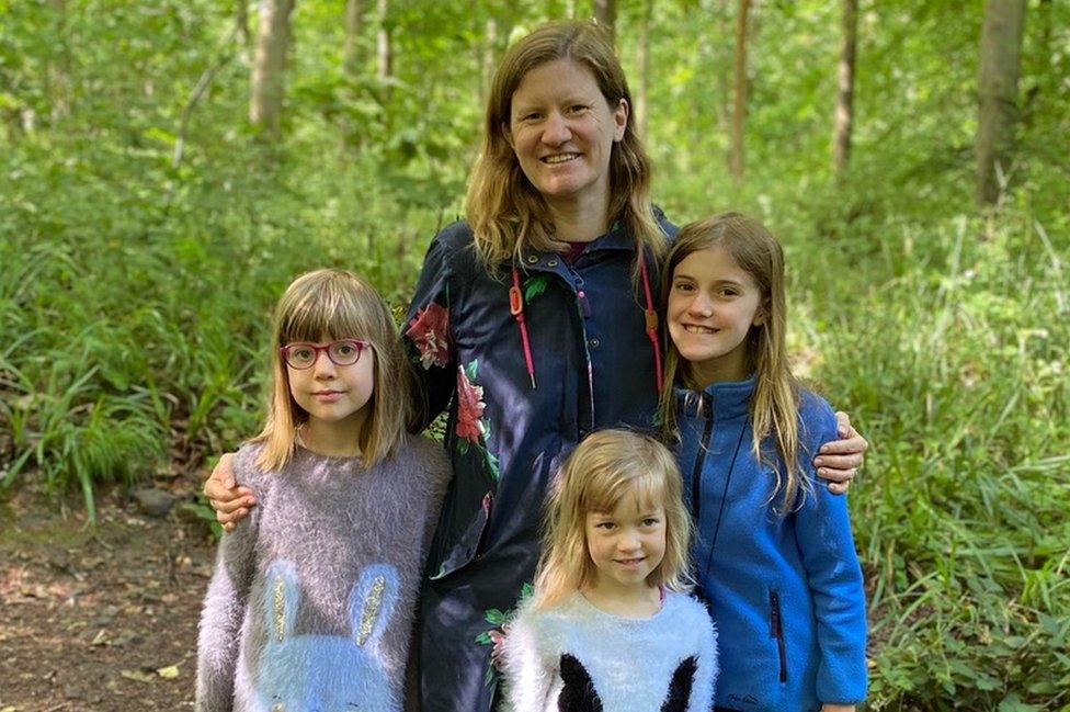 Emily Smithson and her daughters