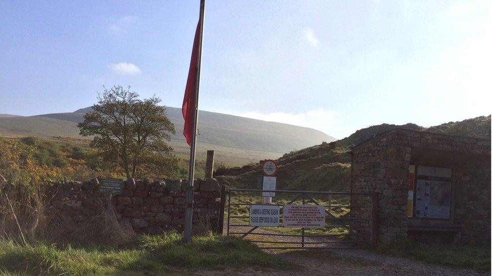 Gate with official notices